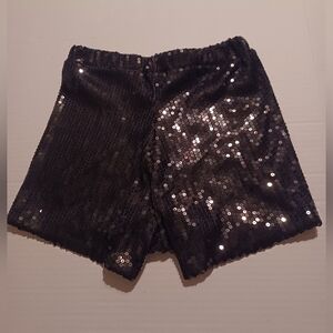 Sequin Black Women's Shorts